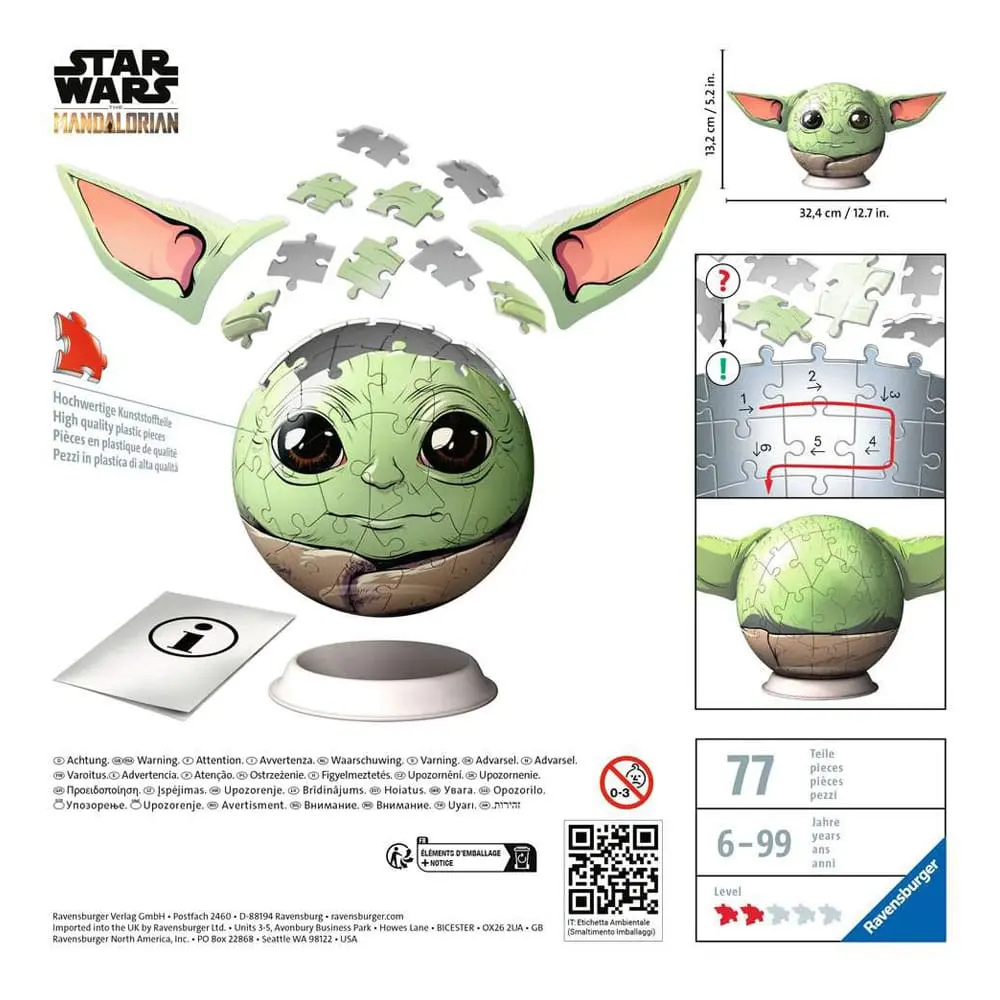 Star Wars: The Mandalorian 3D Puzzle Grogu (77 Pieces) product photo