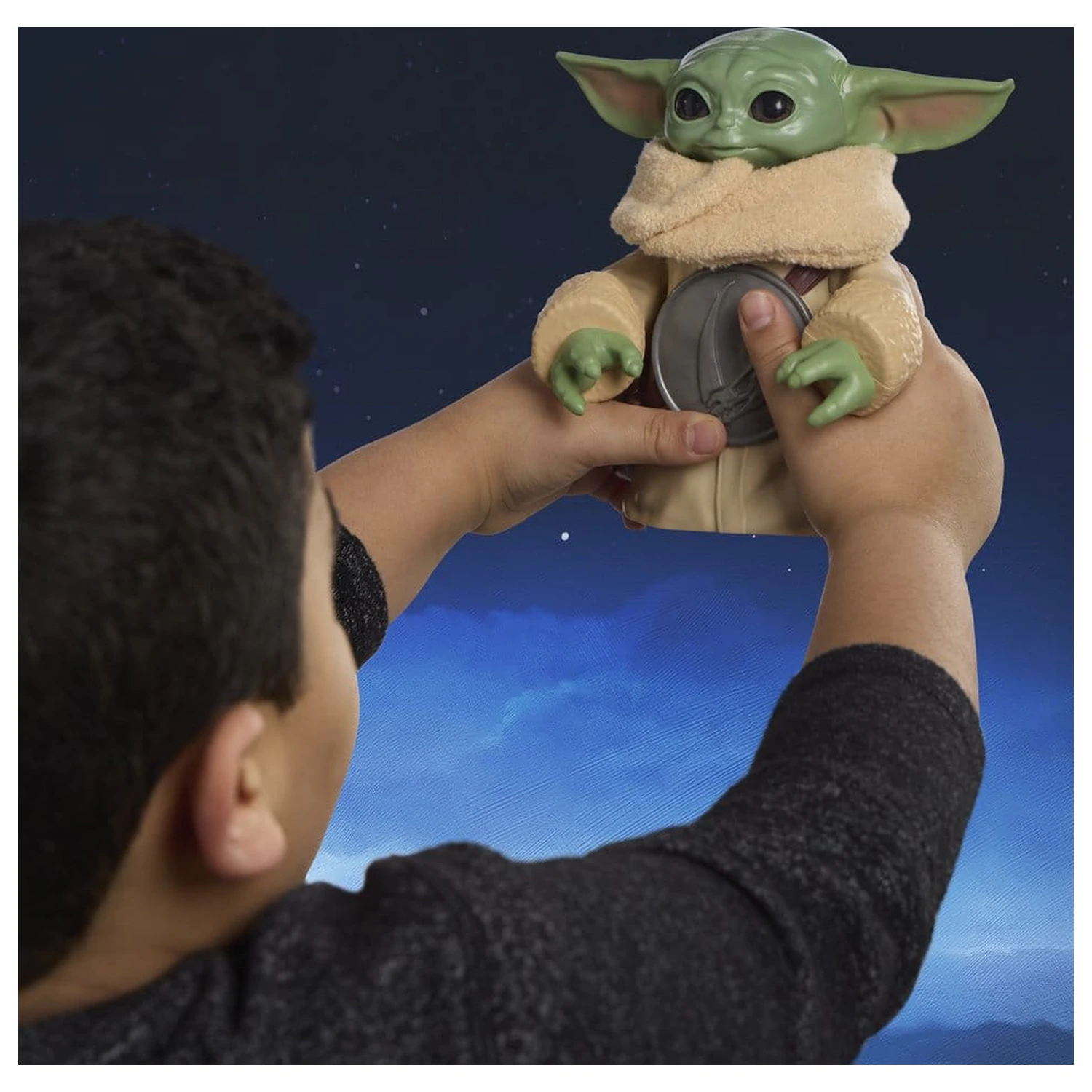 Star Wars: The Mandalorian & Grogu Electronic Action Figure Huggin' Grogu & Anzellan 17 cm product photo