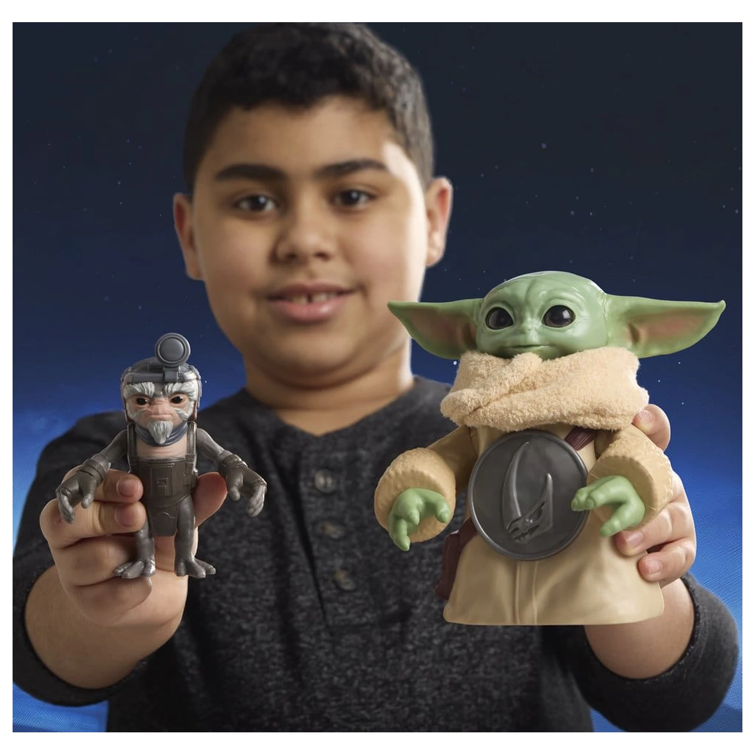 Star Wars: The Mandalorian & Grogu Electronic Action Figure Huggin' Grogu & Anzellan 17 cm product photo