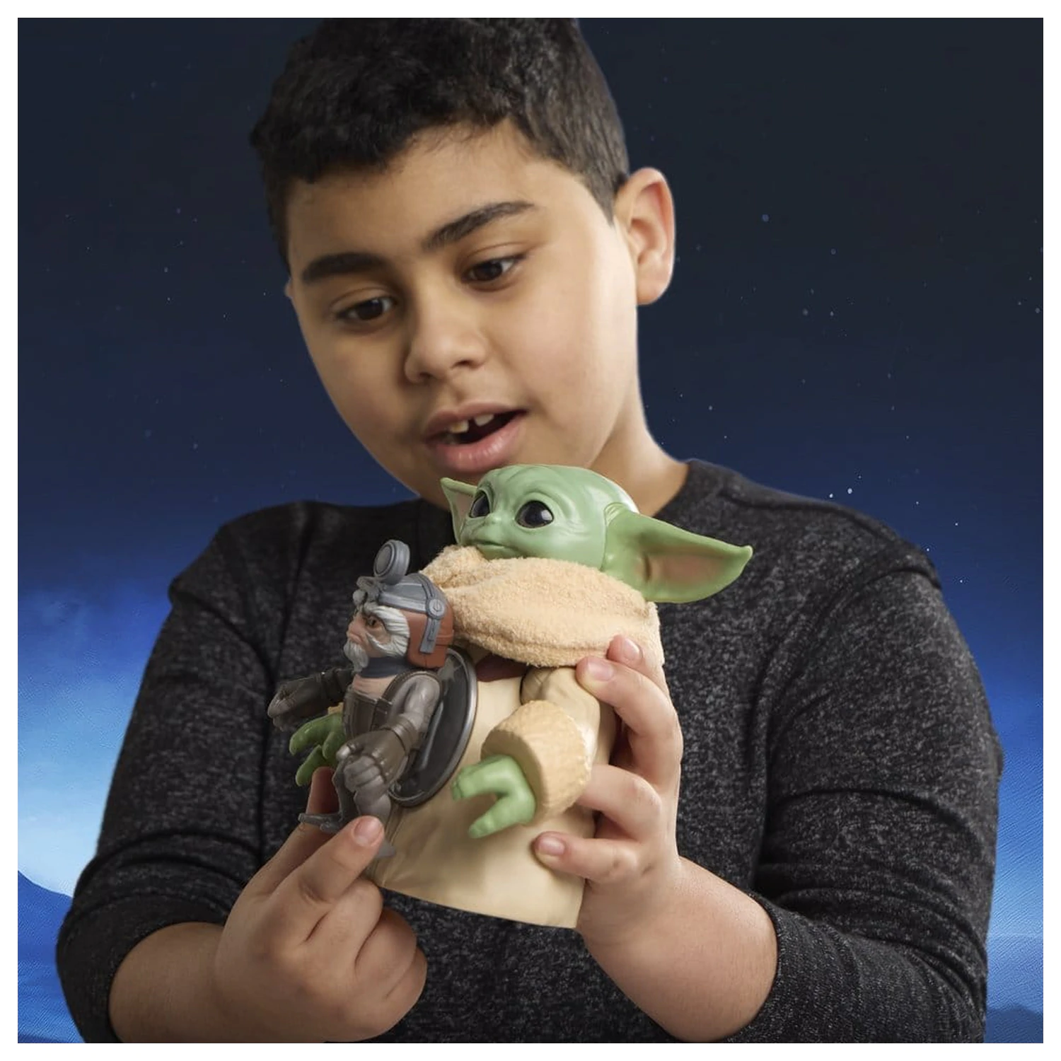 Star Wars: The Mandalorian & Grogu Electronic Action Figure Huggin' Grogu & Anzellan 17 cm product photo