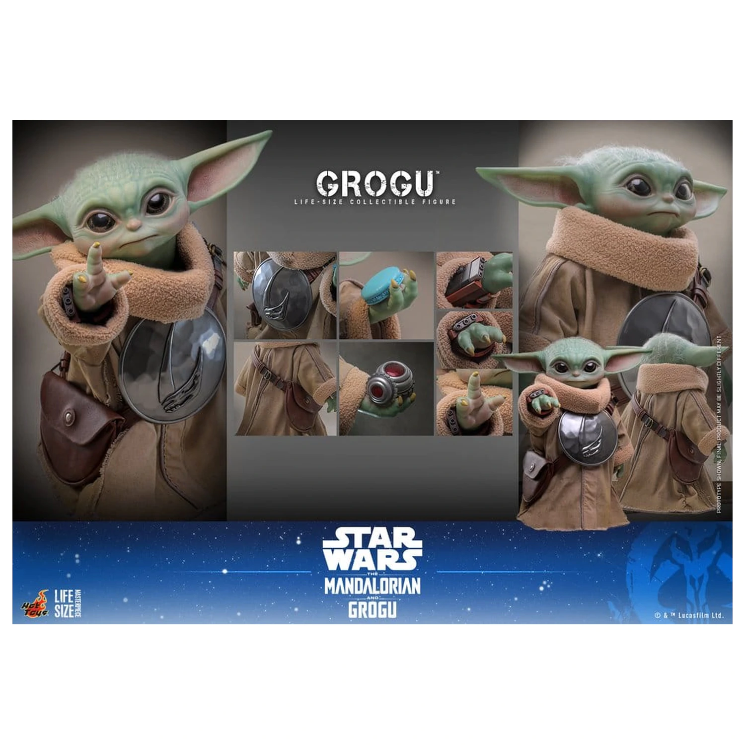 Star Wars: The Mandalorian & Grogu Life-Size Figure Grogu 38 cm product photo