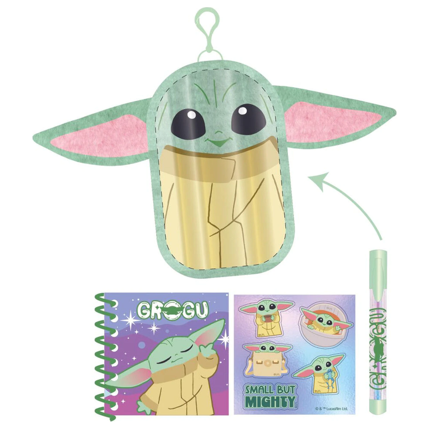 Star Wars The Mandalorian Grogu stationery set product photo