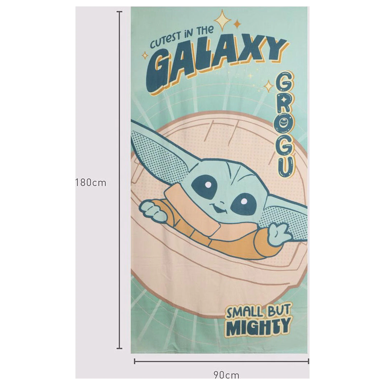 Star Wars The Mandalorian Grogu microfibre beach towel product photo