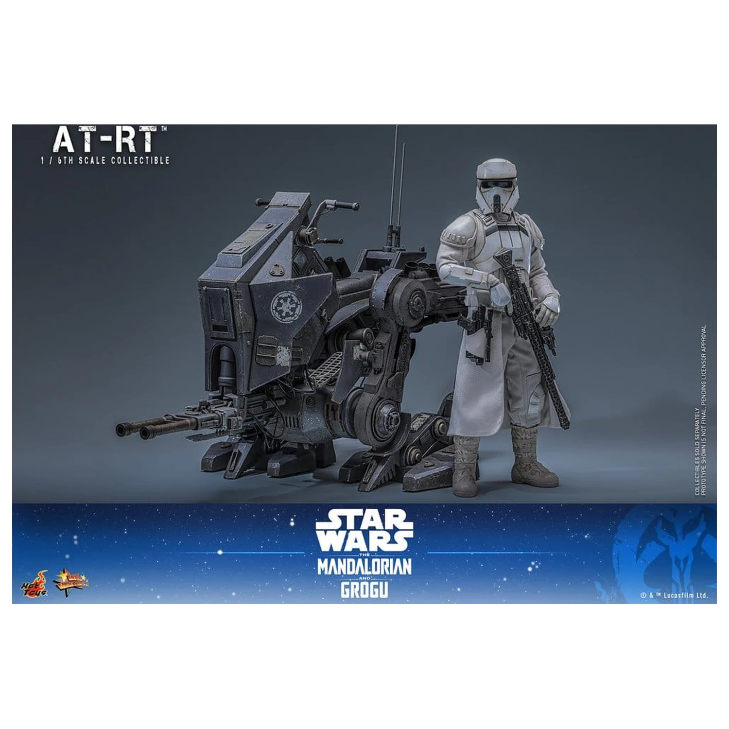 Star Wars: The Mandalorian & Grogu Movie Masterpiece Action Figure Set 1/6 Imperial Remnant AT-RT Driver & AT-RT 60 cm product photo