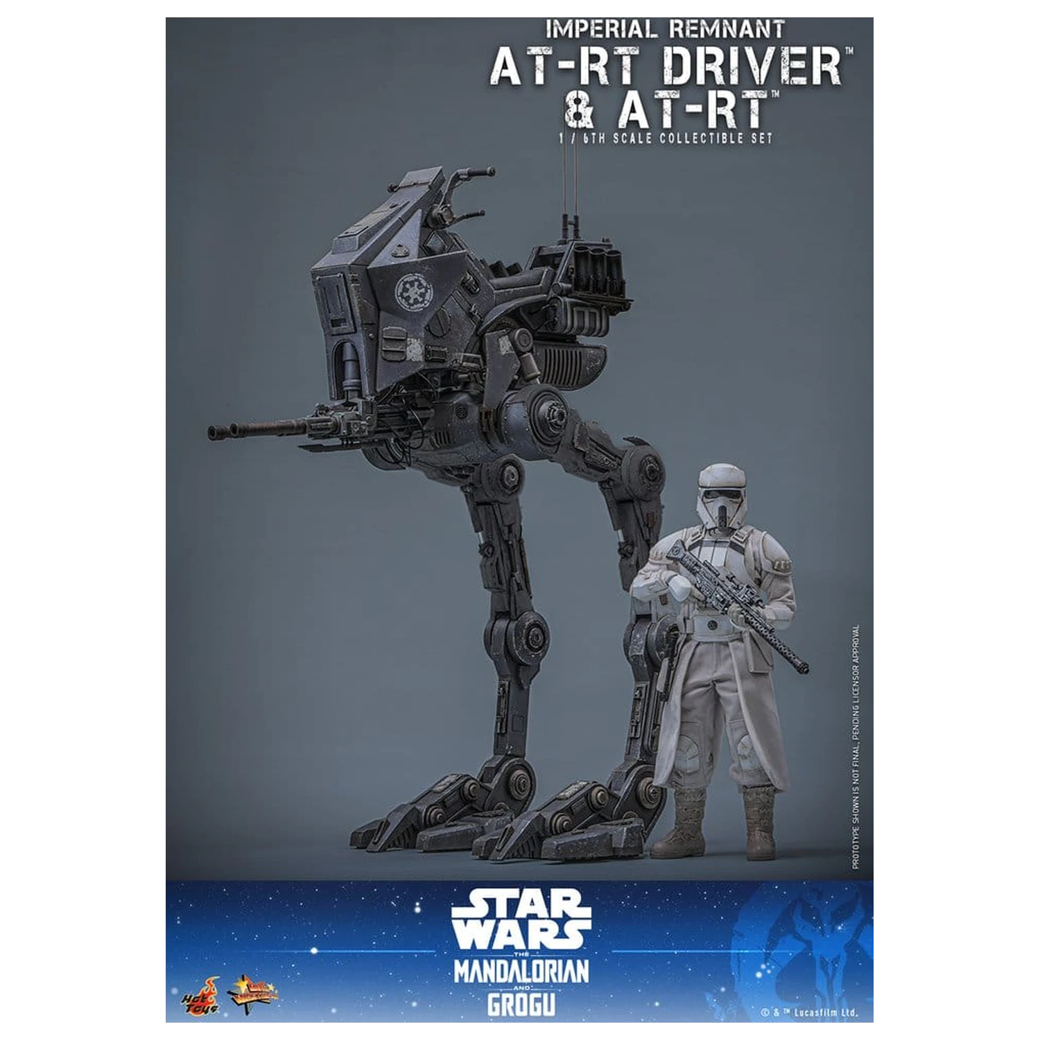 Star Wars: The Mandalorian & Grogu Movie Masterpiece Action Figure Set 1/6 Imperial Remnant AT-RT Driver & AT-RT 60 cm product photo