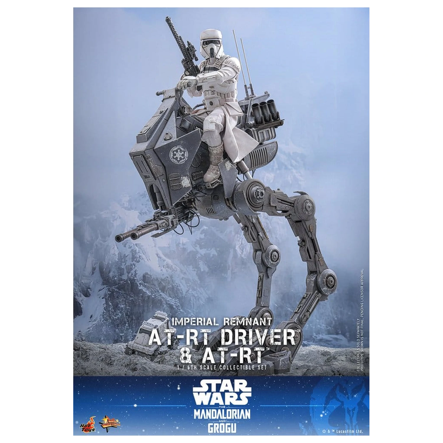Star Wars: The Mandalorian & Grogu Movie Masterpiece Action Figure Set 1/6 Imperial Remnant AT-RT Driver & AT-RT 60 cm product photo