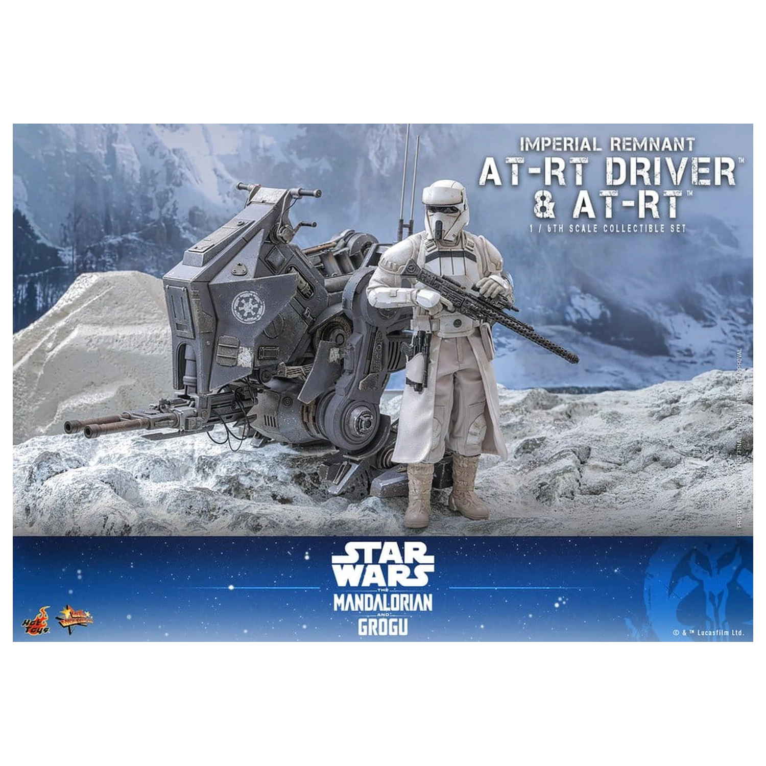 Star Wars: The Mandalorian & Grogu Movie Masterpiece Action Figure Set 1/6 Imperial Remnant AT-RT Driver & AT-RT 60 cm product photo