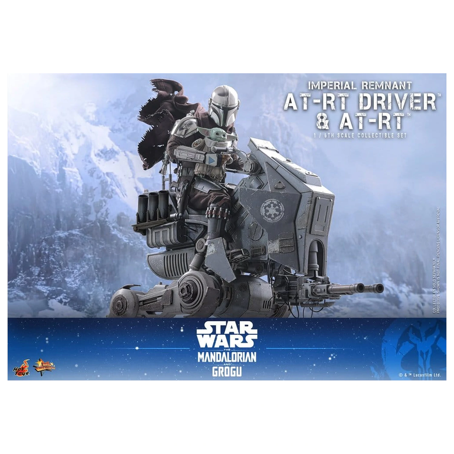 Star Wars: The Mandalorian & Grogu Movie Masterpiece Action Figure Set 1/6 Imperial Remnant AT-RT Driver & AT-RT 60 cm product photo