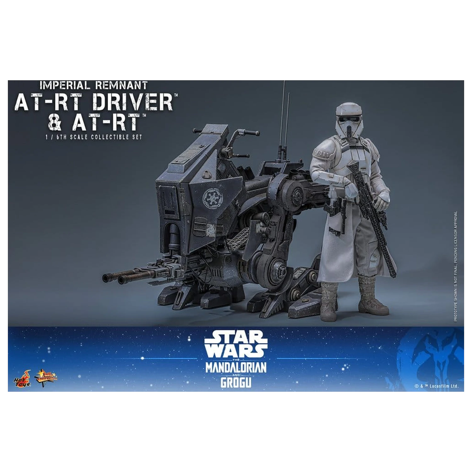 Star Wars: The Mandalorian & Grogu Movie Masterpiece Action Figure Set 1/6 Imperial Remnant AT-RT Driver & AT-RT 60 cm product photo