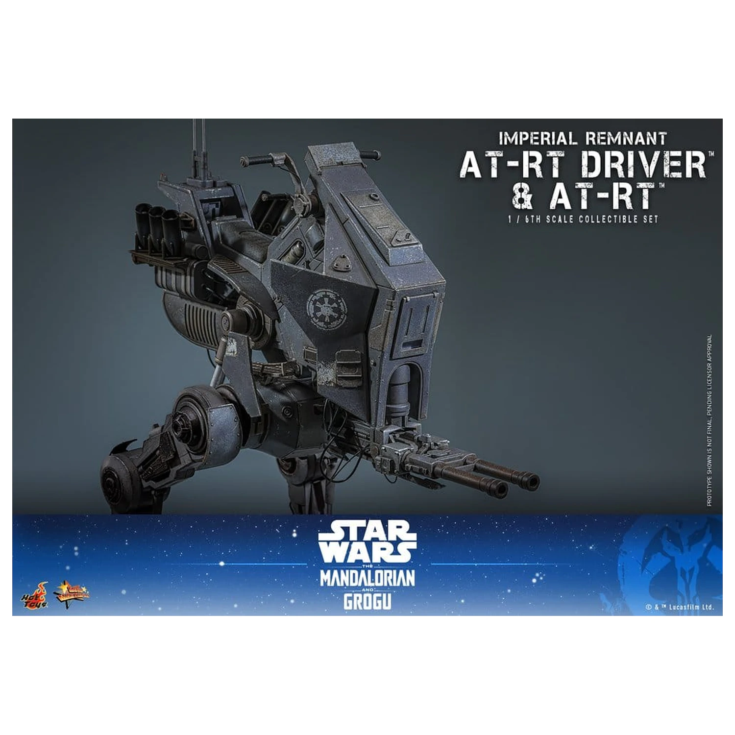 Star Wars: The Mandalorian & Grogu Movie Masterpiece Action Figure Set 1/6 Imperial Remnant AT-RT Driver & AT-RT 60 cm product photo