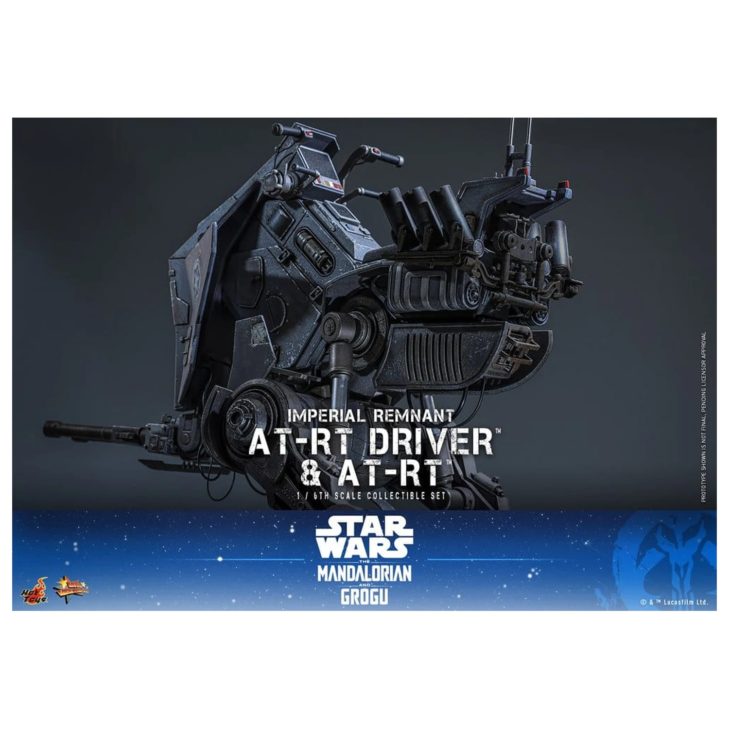 Star Wars: The Mandalorian & Grogu Movie Masterpiece Action Figure Set 1/6 Imperial Remnant AT-RT Driver & AT-RT 60 cm product photo