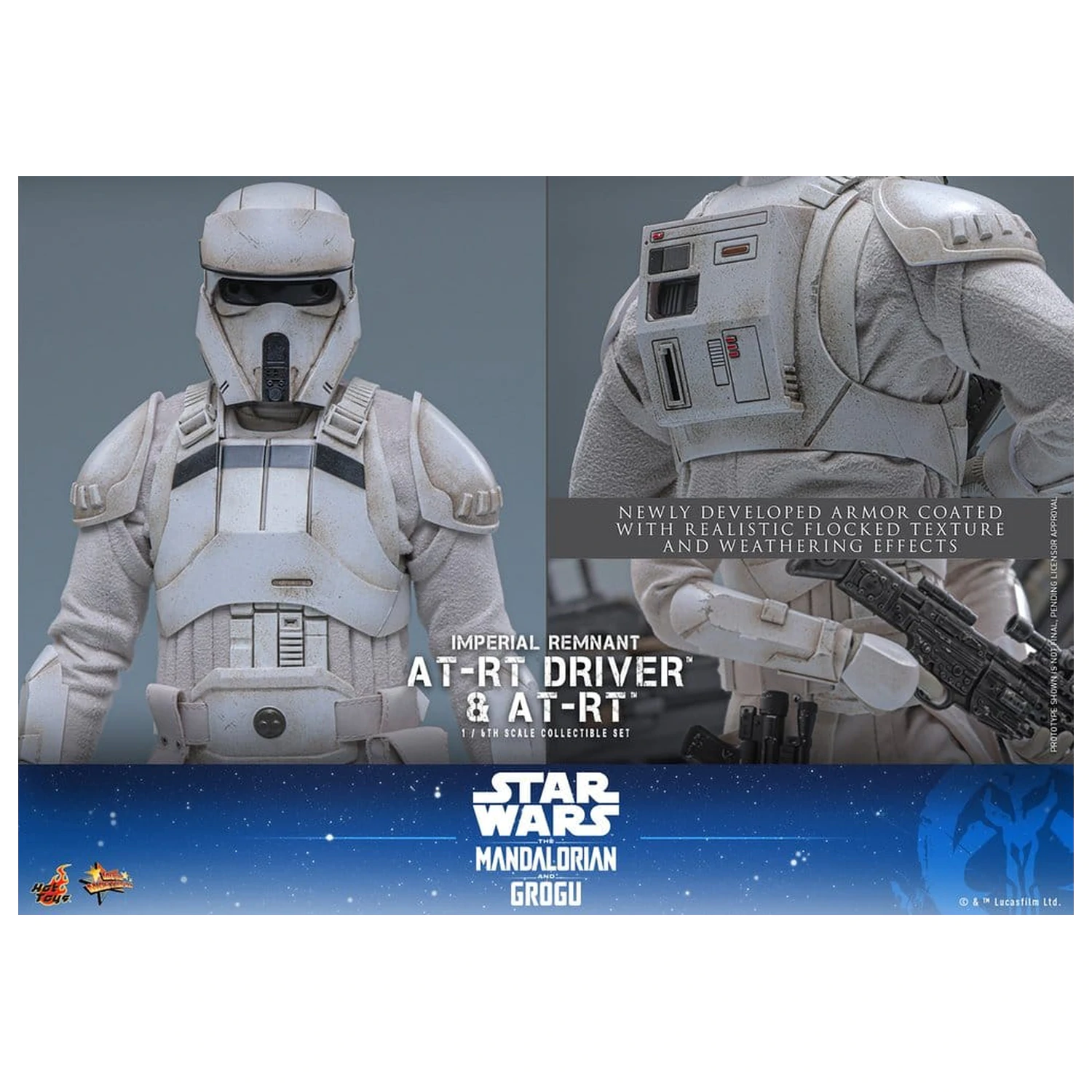 Star Wars: The Mandalorian & Grogu Movie Masterpiece Action Figure Set 1/6 Imperial Remnant AT-RT Driver & AT-RT 60 cm product photo