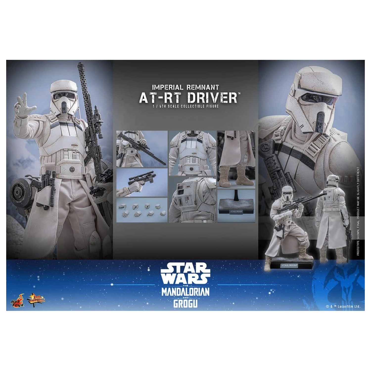 Star Wars: The Mandalorian & Grogu Movie Masterpiece Action Figure Set 1/6 Imperial Remnant AT-RT Driver & AT-RT 60 cm product photo