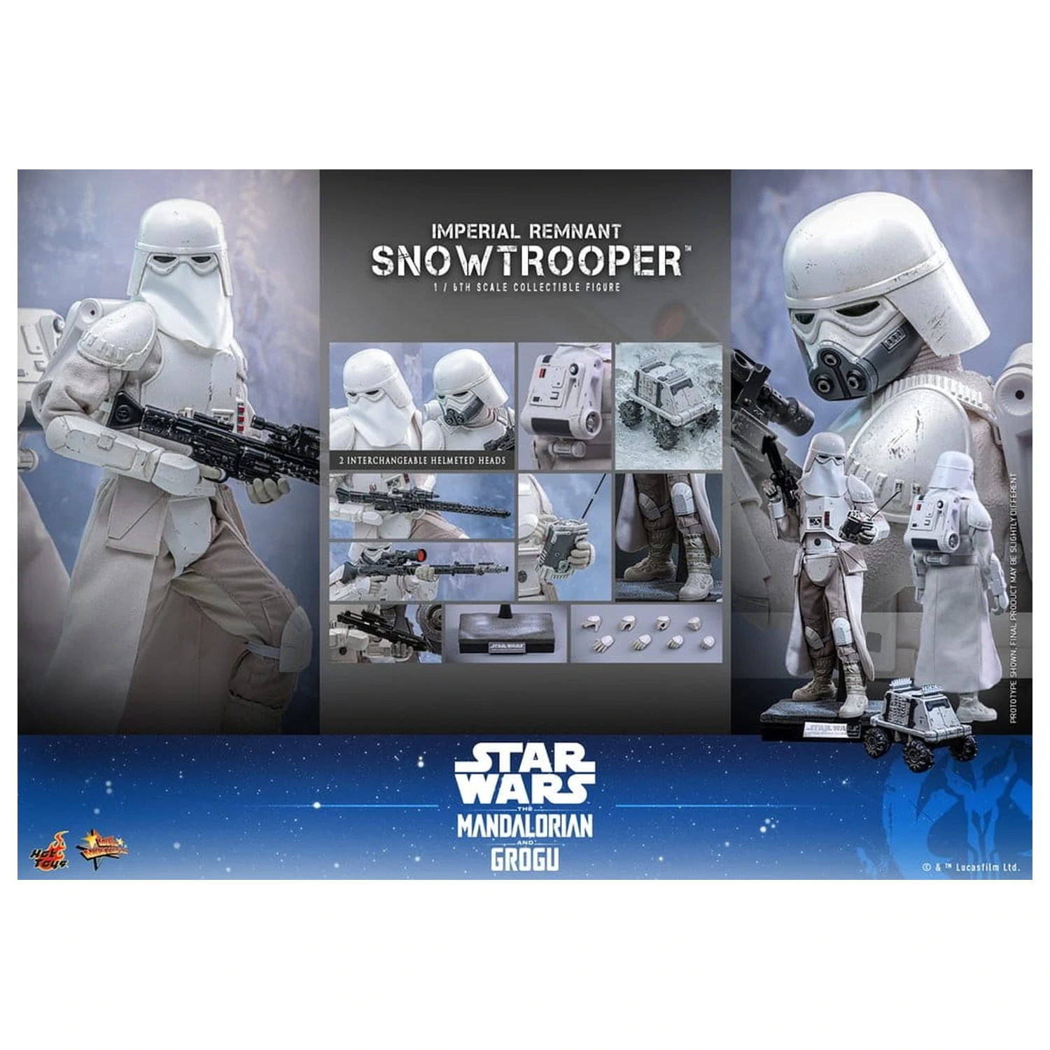 Star Wars: The Mandalorian & Grogu Movie Masterpiece Action Figure 1/6 Imperial Remnant Snowtrooper 30 cm product photo