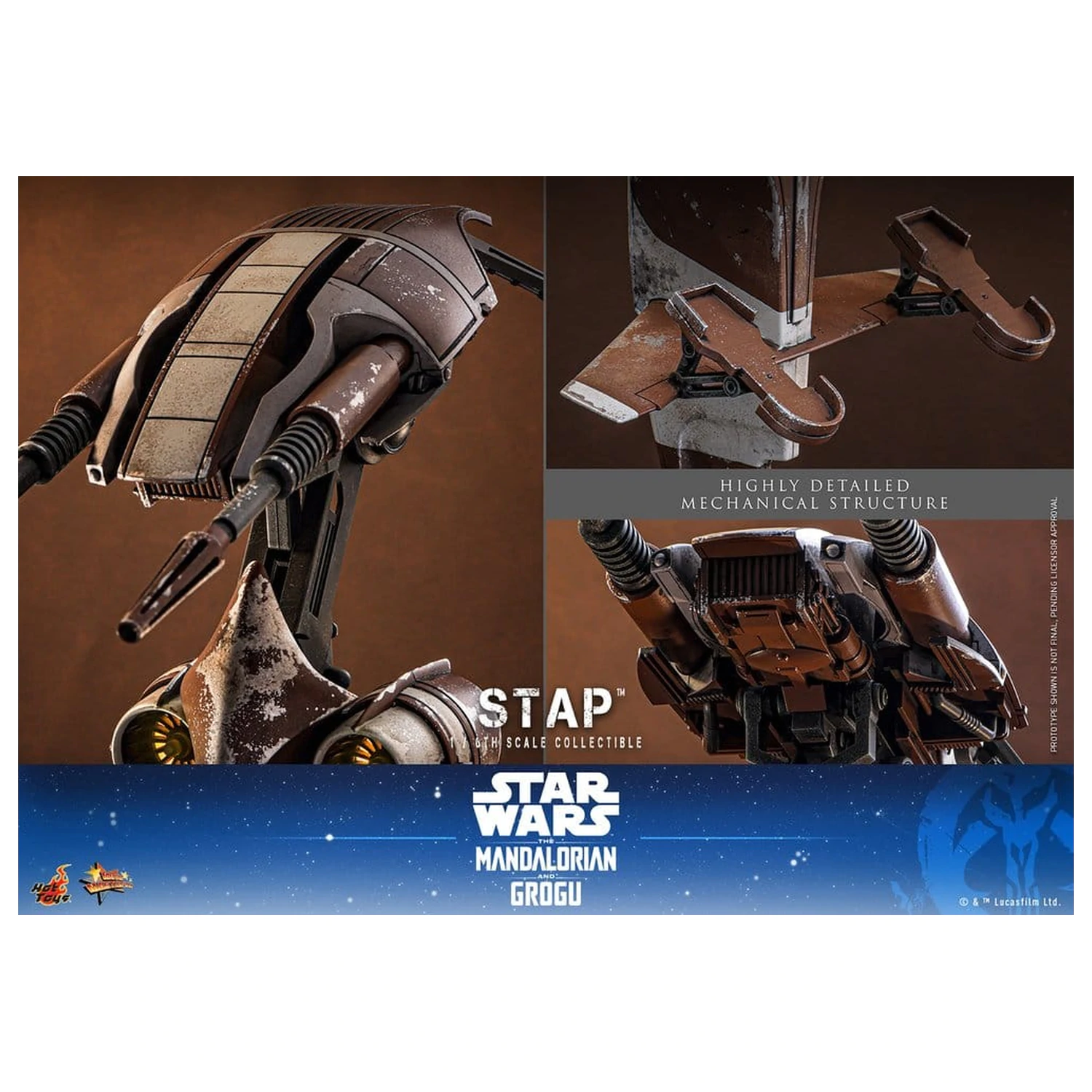 Star Wars: The Mandalorian & Grogu Movie Masterpiece Accessory 1/6 STAP 32 cm product photo