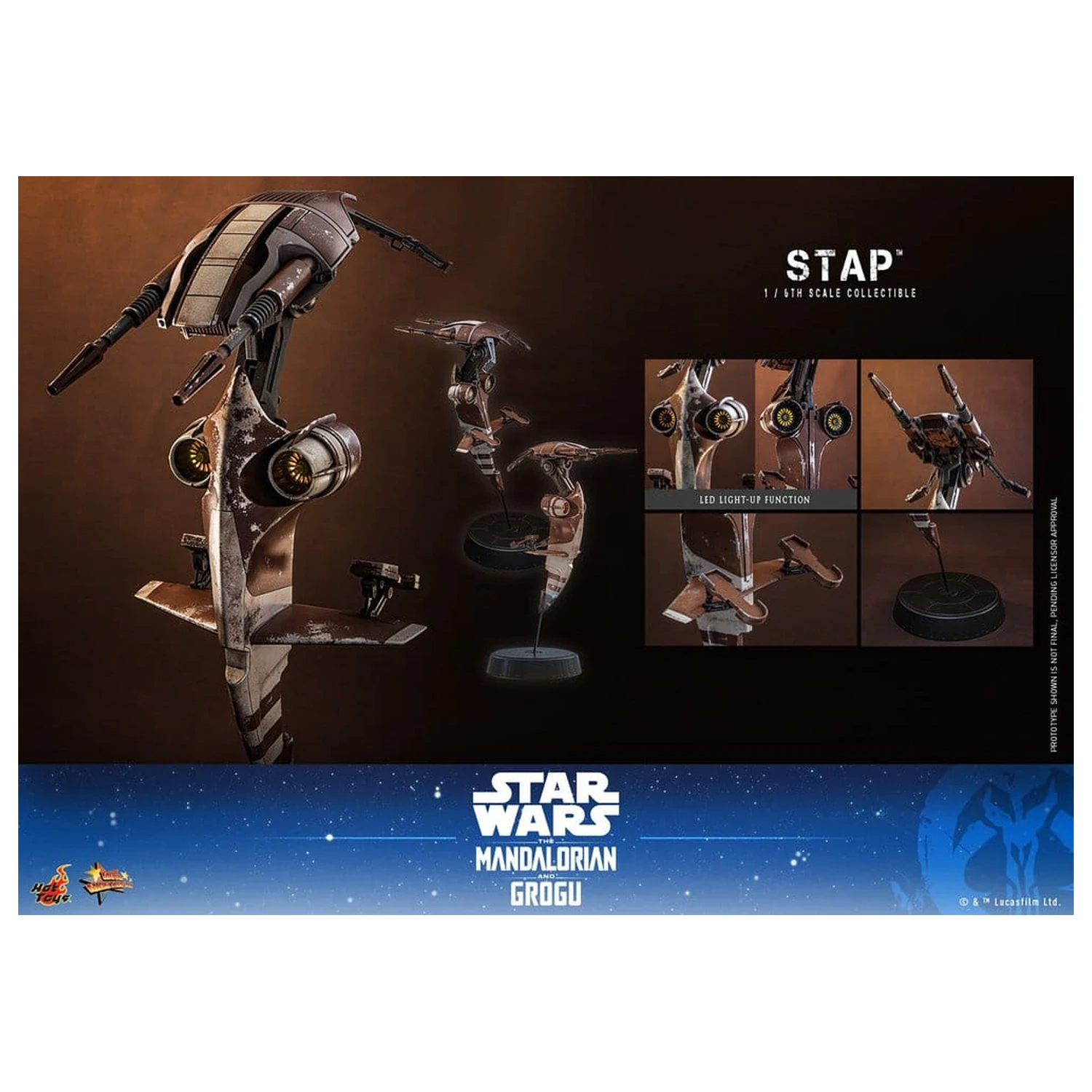 Star Wars: The Mandalorian & Grogu Movie Masterpiece Accessory 1/6 STAP 32 cm product photo