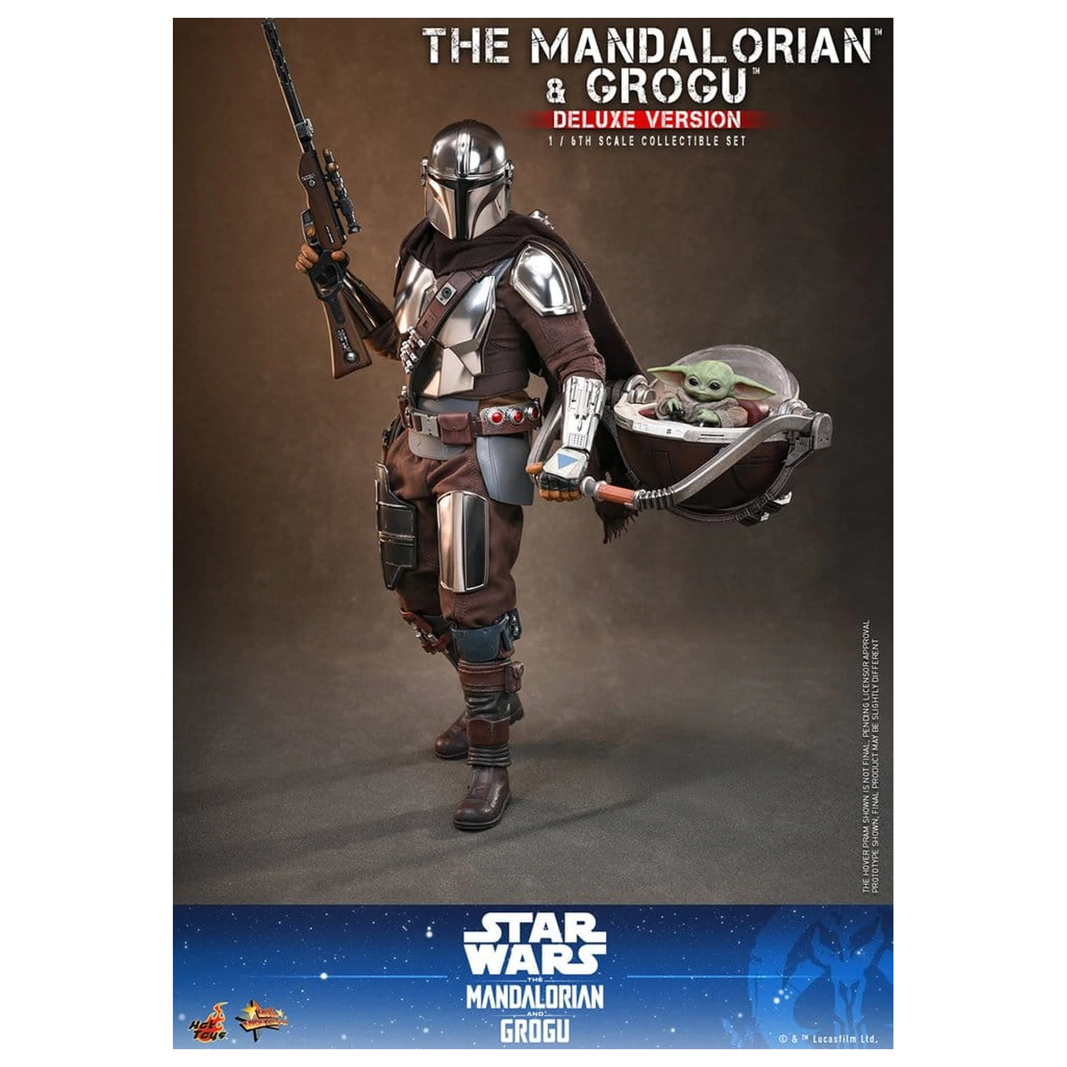 Star Wars: The Mandalorian & Grogu Movie Masterpiece Action Figure 1/6 The Mandalorian and Grogu (Deluxe Version) 31 cm product photo