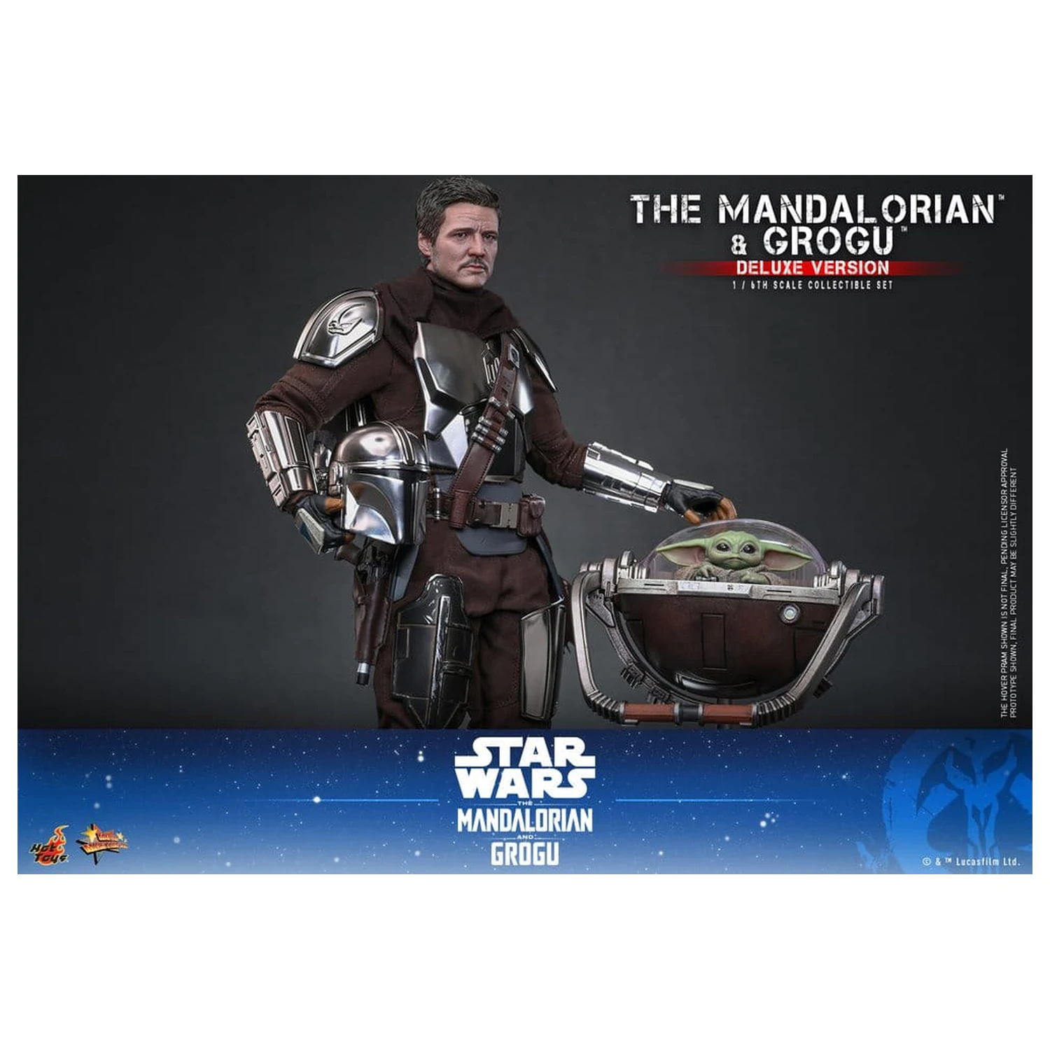 Star Wars: The Mandalorian & Grogu Movie Masterpiece Action Figure 1/6 The Mandalorian and Grogu (Deluxe Version) 31 cm product photo