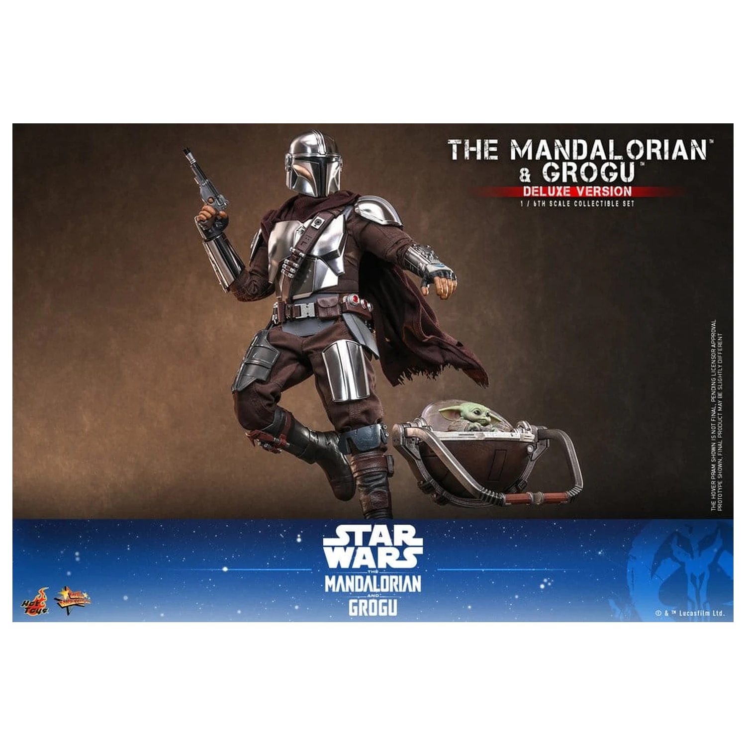 Star Wars: The Mandalorian & Grogu Movie Masterpiece Action Figure 1/6 The Mandalorian and Grogu (Deluxe Version) 31 cm product photo