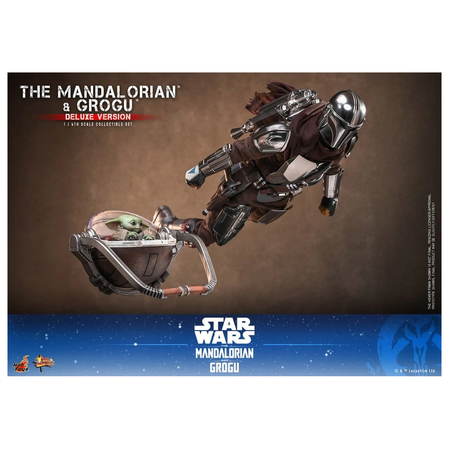 Star Wars: The Mandalorian & Grogu Movie Masterpiece Action Figure 1/6 The Mandalorian and Grogu (Deluxe Version) 31 cm product photo