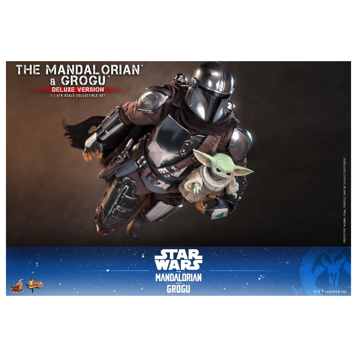 Star Wars: The Mandalorian & Grogu Movie Masterpiece Action Figure 1/6 The Mandalorian and Grogu (Deluxe Version) 31 cm product photo