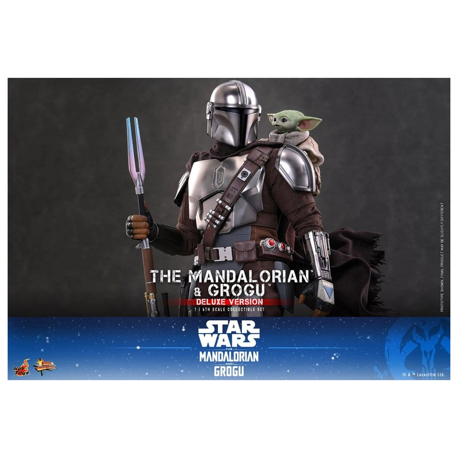 Star Wars: The Mandalorian & Grogu Movie Masterpiece Action Figure 1/6 The Mandalorian and Grogu (Deluxe Version) 31 cm product photo