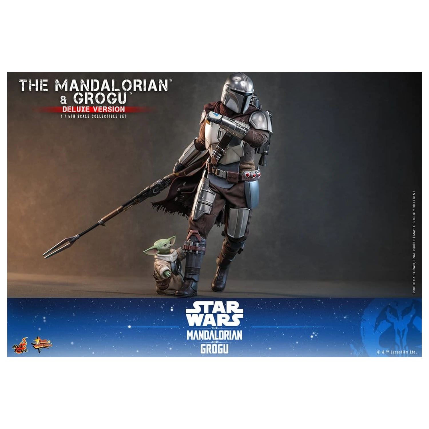 Star Wars: The Mandalorian & Grogu Movie Masterpiece Action Figure 1/6 The Mandalorian and Grogu (Deluxe Version) 31 cm product photo