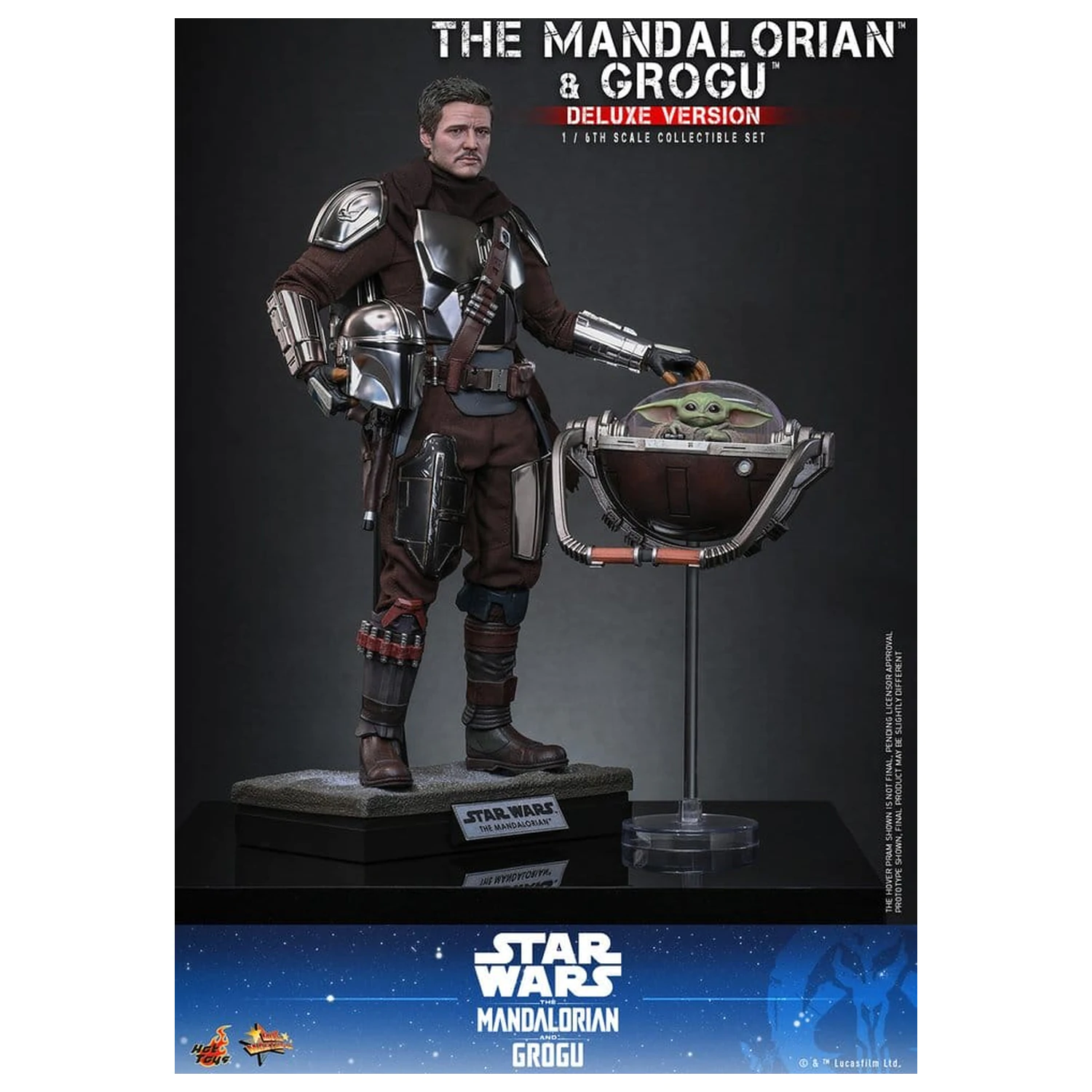 Star Wars: The Mandalorian & Grogu Movie Masterpiece Action Figure 1/6 The Mandalorian and Grogu (Deluxe Version) 31 cm product photo