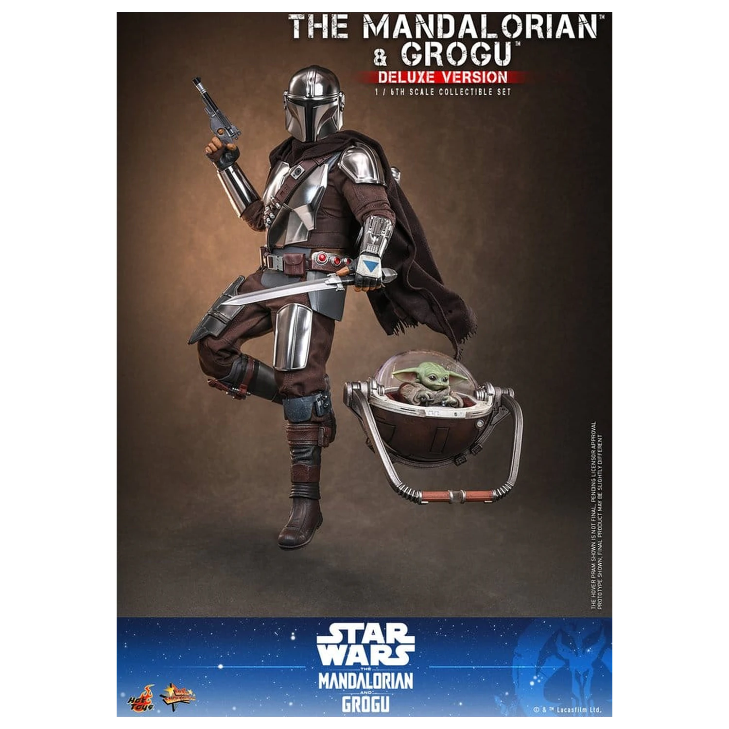 Star Wars: The Mandalorian & Grogu Movie Masterpiece Action Figure 1/6 The Mandalorian and Grogu (Deluxe Version) 31 cm product photo