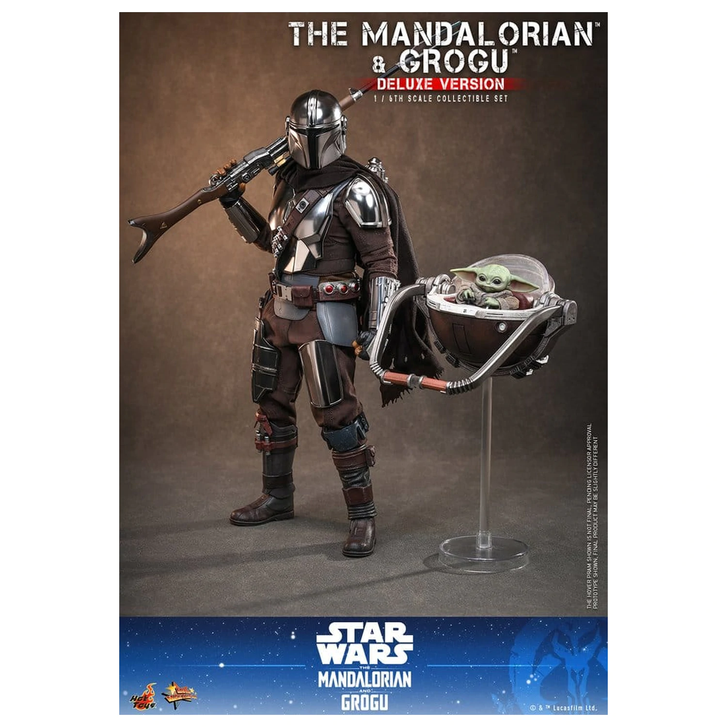 Star Wars: The Mandalorian & Grogu Movie Masterpiece Action Figure 1/6 The Mandalorian and Grogu (Deluxe Version) 31 cm product photo