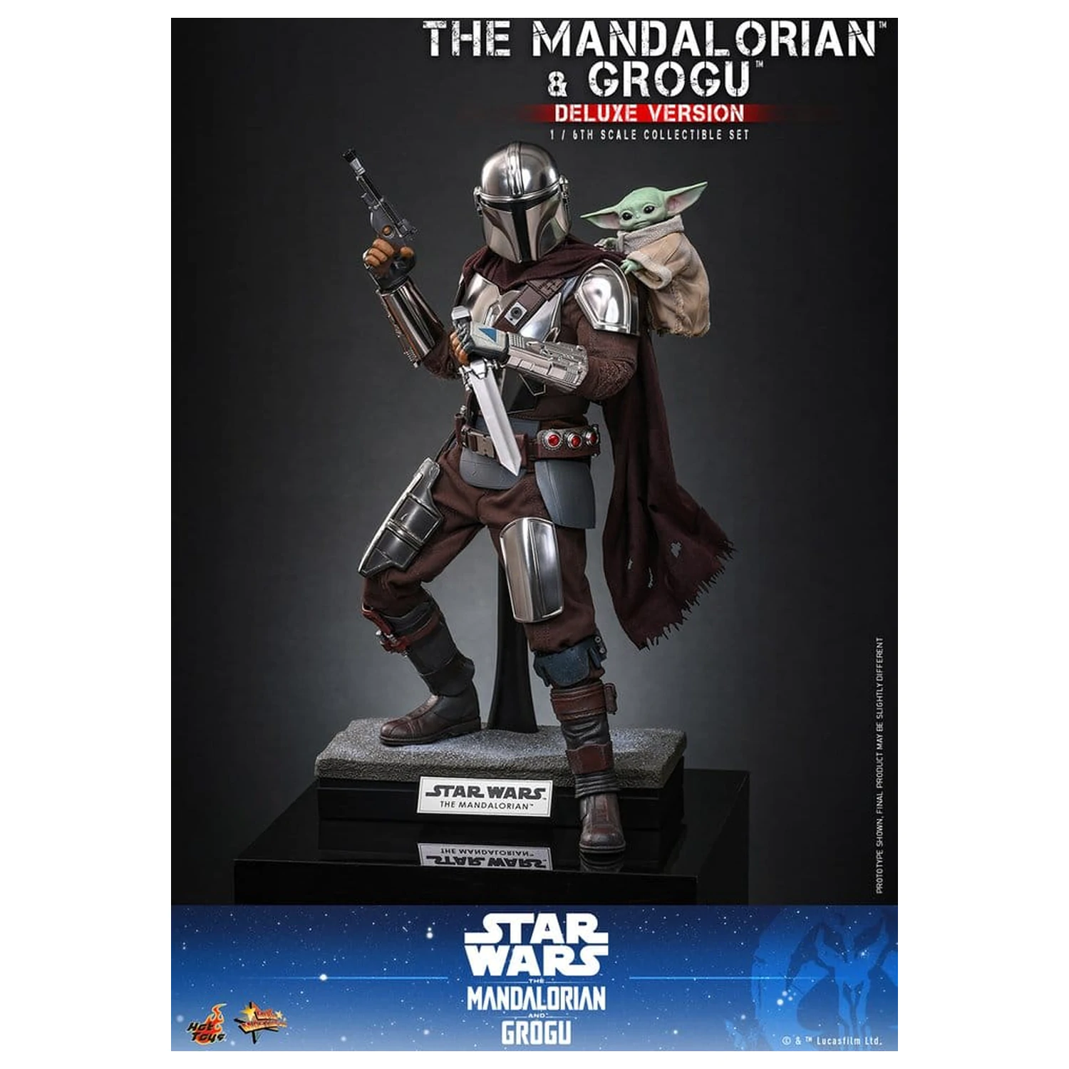 Star Wars: The Mandalorian & Grogu Movie Masterpiece Action Figure 1/6 The Mandalorian and Grogu (Deluxe Version) 31 cm product photo