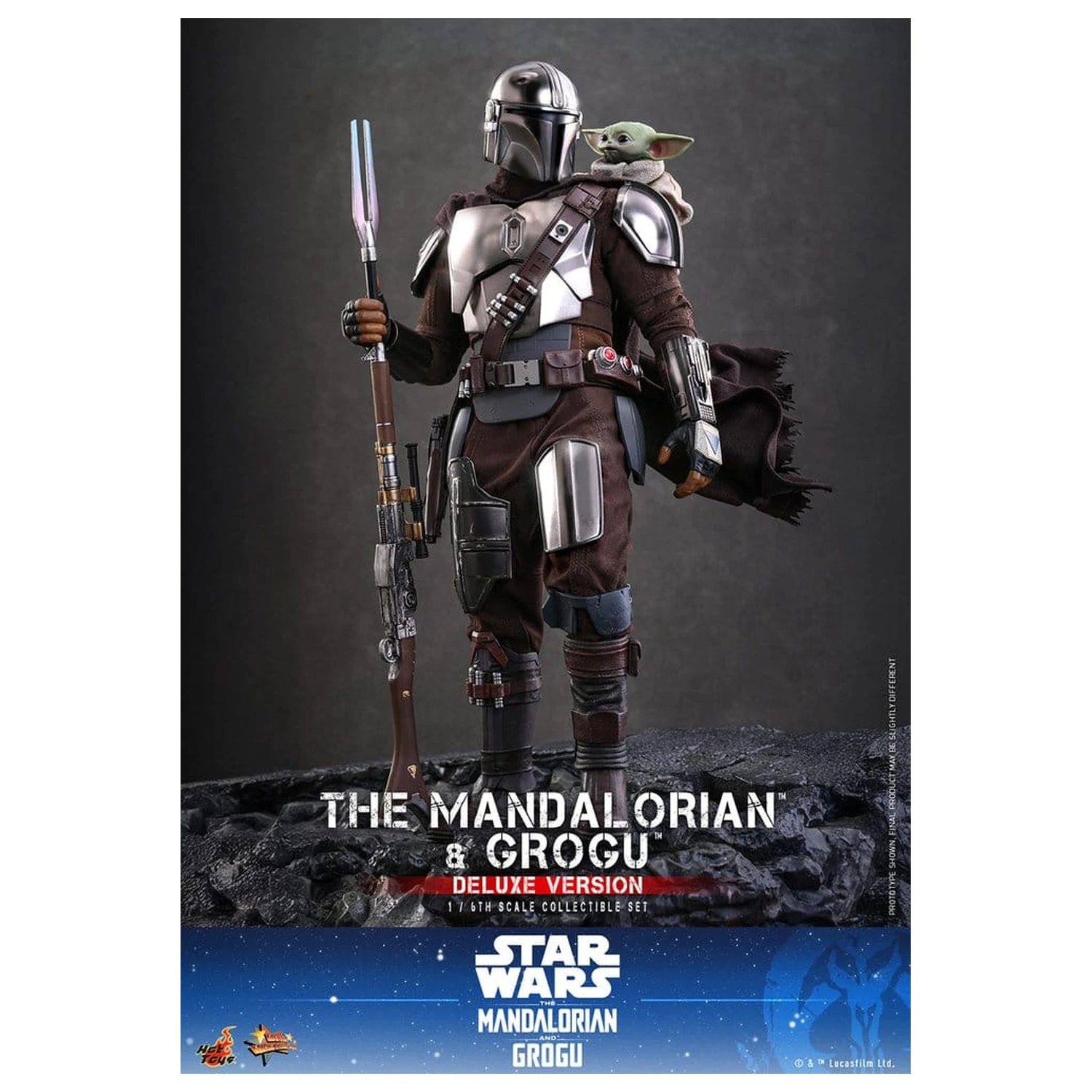 Star Wars: The Mandalorian & Grogu Movie Masterpiece Action Figure 1/6 The Mandalorian and Grogu (Deluxe Version) 31 cm product photo