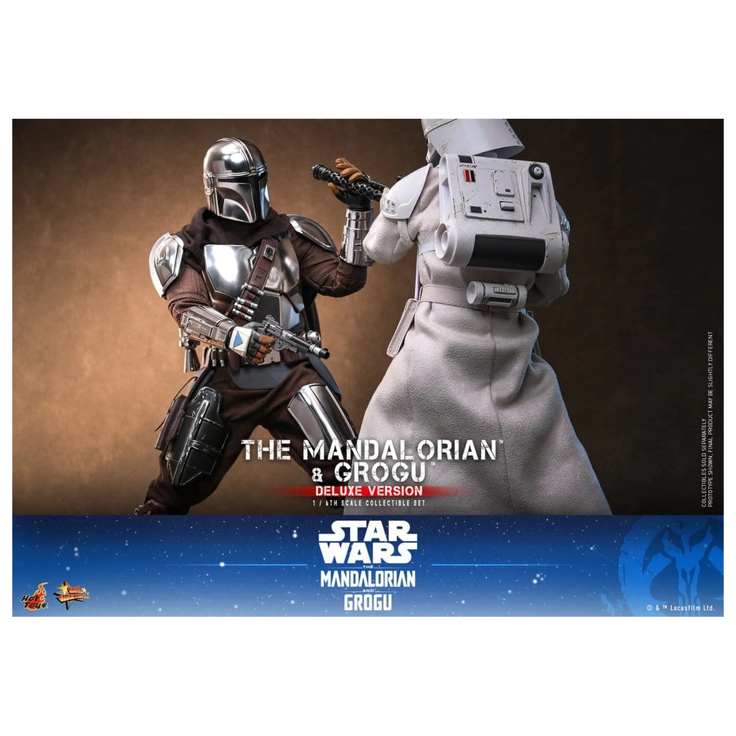 Star Wars: The Mandalorian & Grogu Movie Masterpiece Action Figure 1/6 The Mandalorian and Grogu (Deluxe Version) 31 cm product photo
