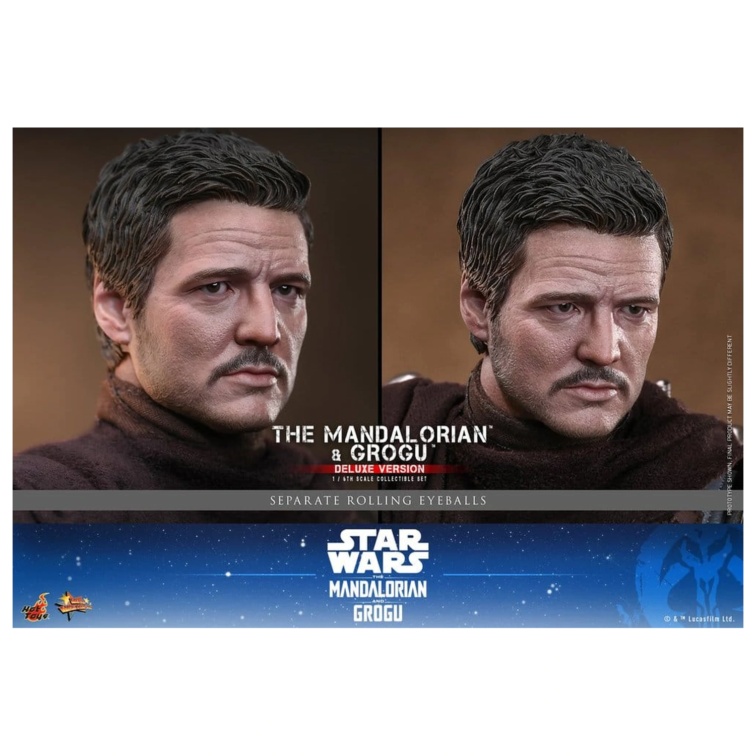 Star Wars: The Mandalorian & Grogu Movie Masterpiece Action Figure 1/6 The Mandalorian and Grogu (Deluxe Version) 31 cm product photo