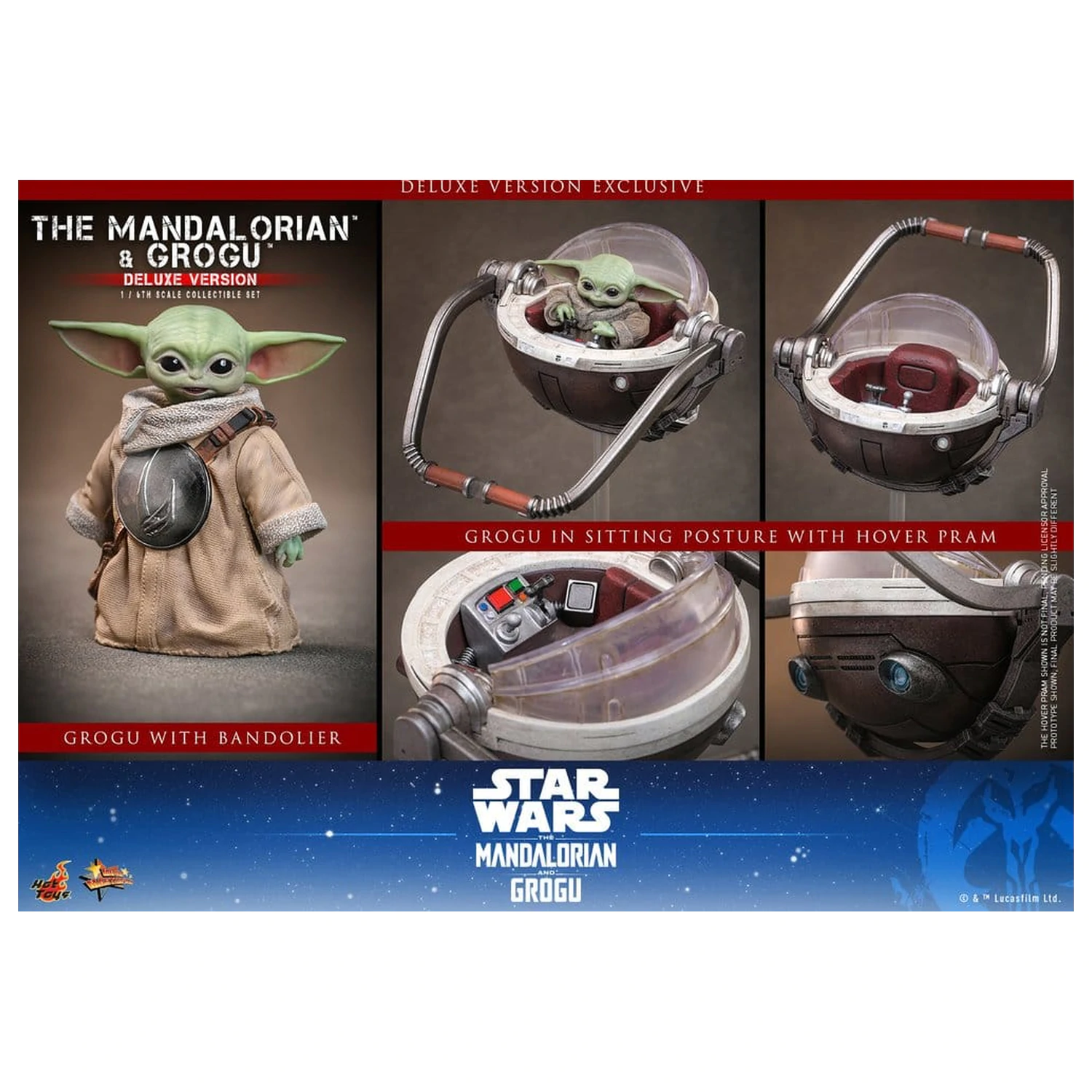 Star Wars: The Mandalorian & Grogu Movie Masterpiece Action Figure 1/6 The Mandalorian and Grogu (Deluxe Version) 31 cm product photo
