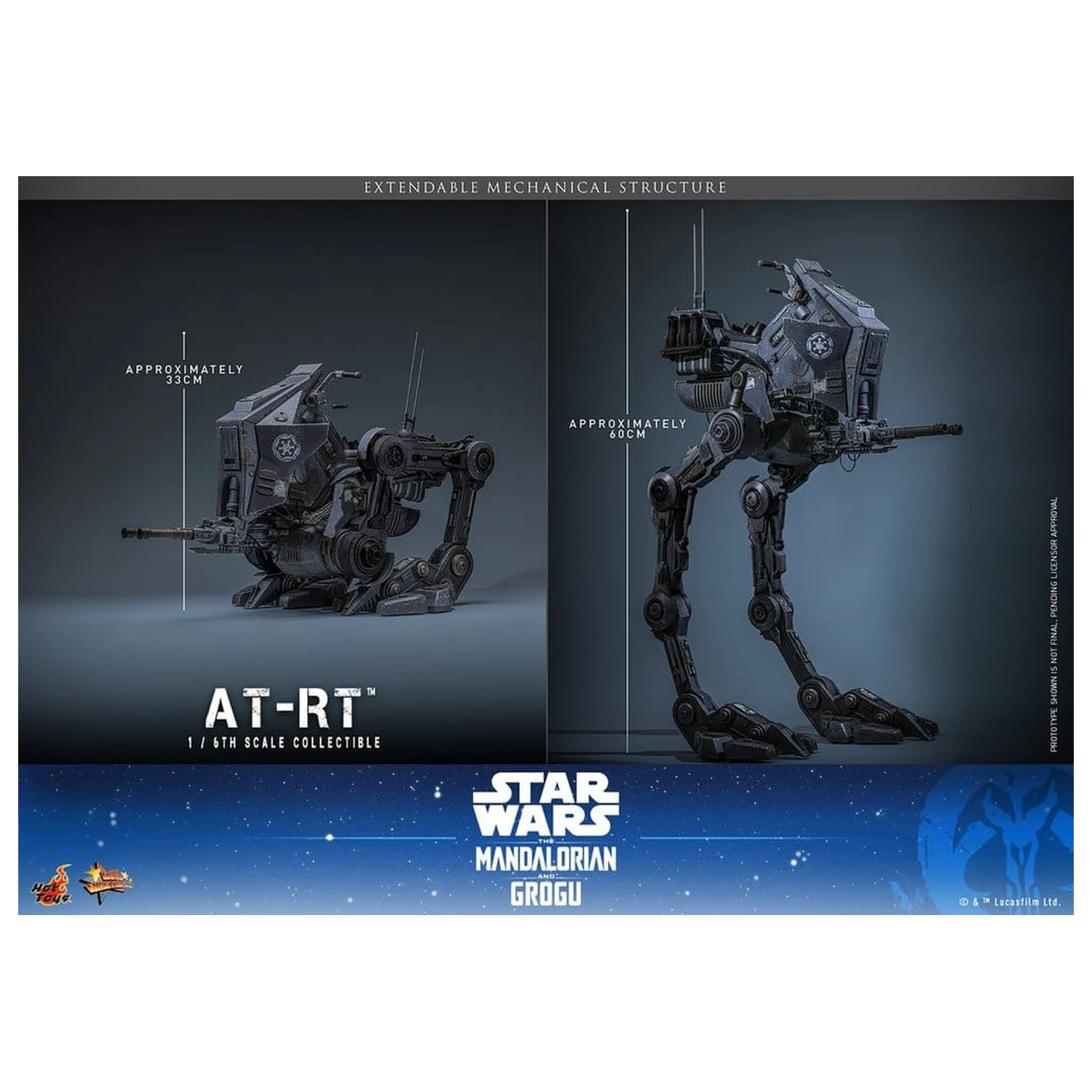 Star Wars: The Mandalorian & Grogu Movie Masterpiece Vehicle 1/6 AT-RT 60 cm product photo