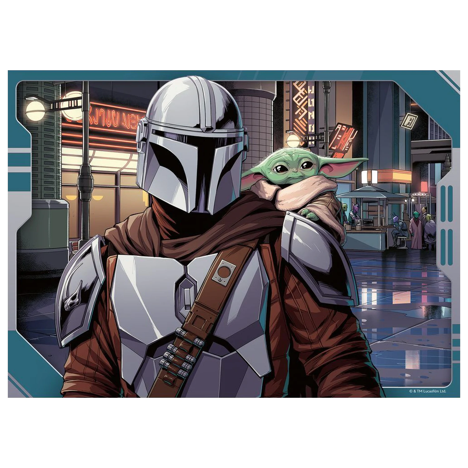 Star Wars The Mandalorian & Grogu puzzle 4x100pcs product photo