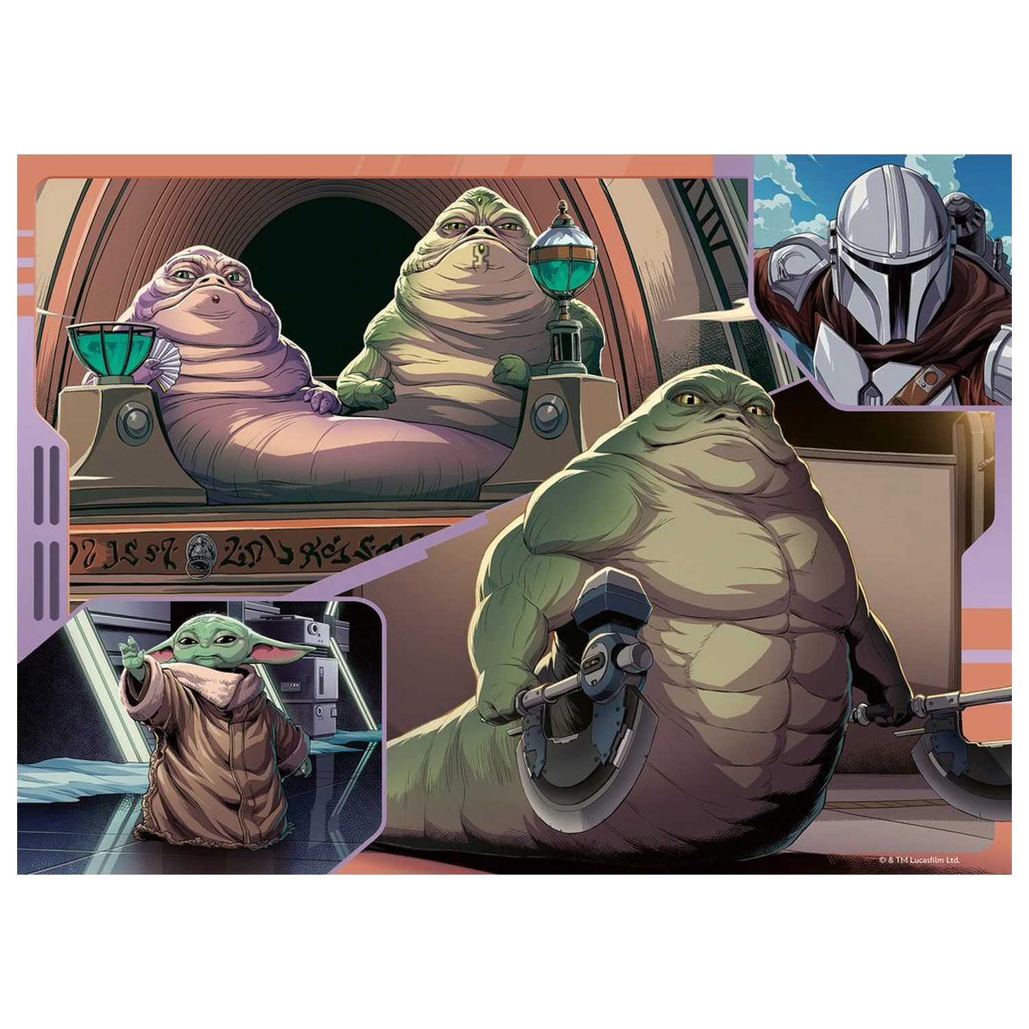 Star Wars The Mandalorian & Grogu puzzle 4x100pcs product photo