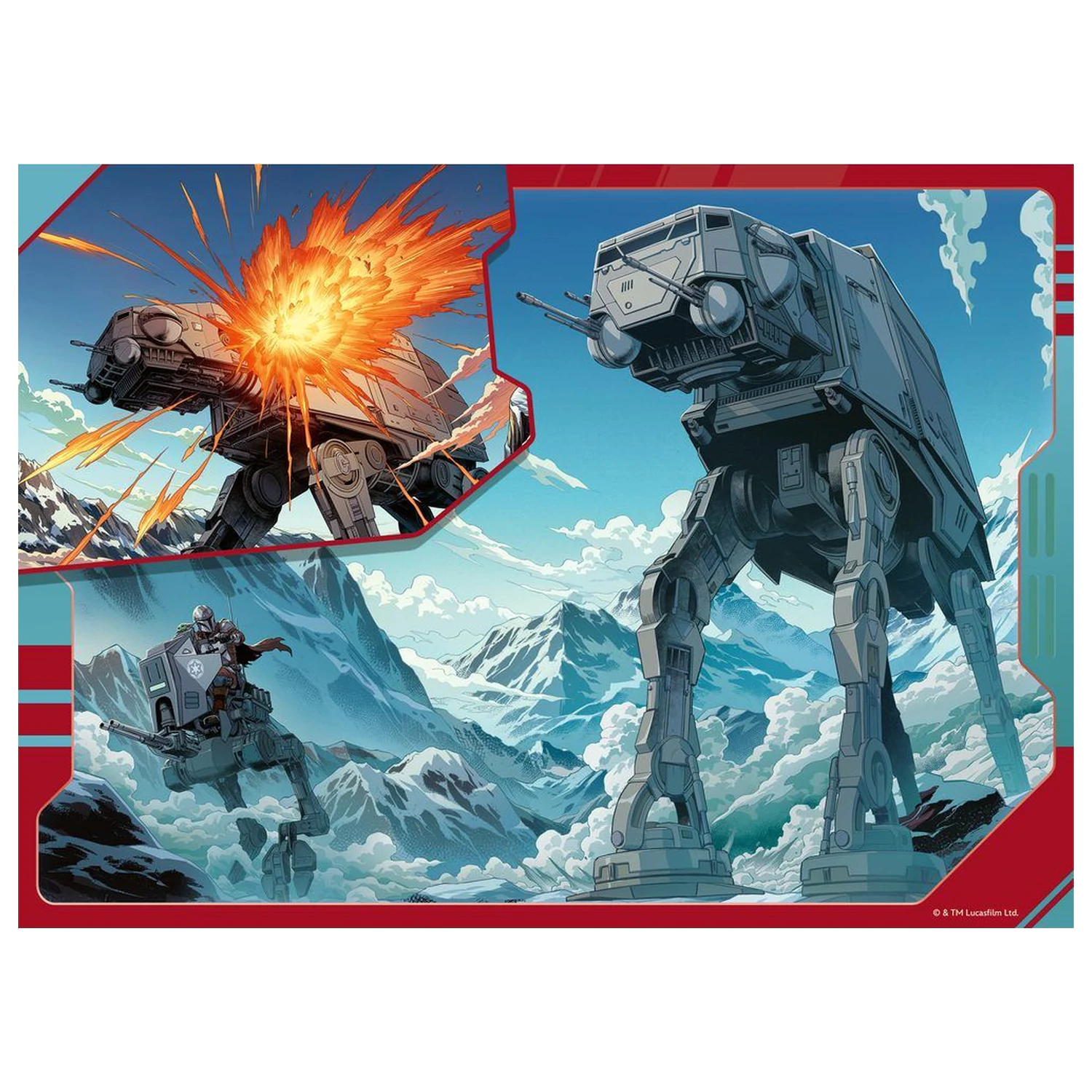 Star Wars The Mandalorian & Grogu puzzle 4x100pcs product photo