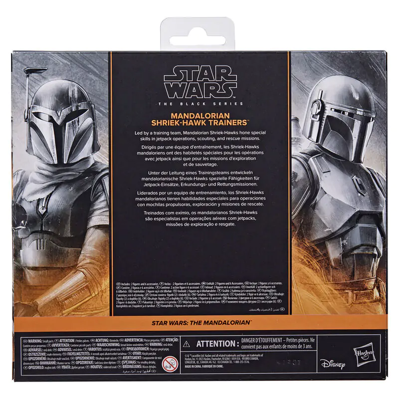 Star Wars The Mandalorian - Mandalorian & Shriek-Hawk Trainers set 2 figures 15cm product photo