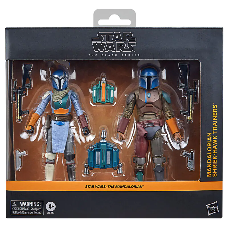 Star Wars The Mandalorian - Mandalorian & Shriek-Hawk Trainers set 2 figures 15cm product photo