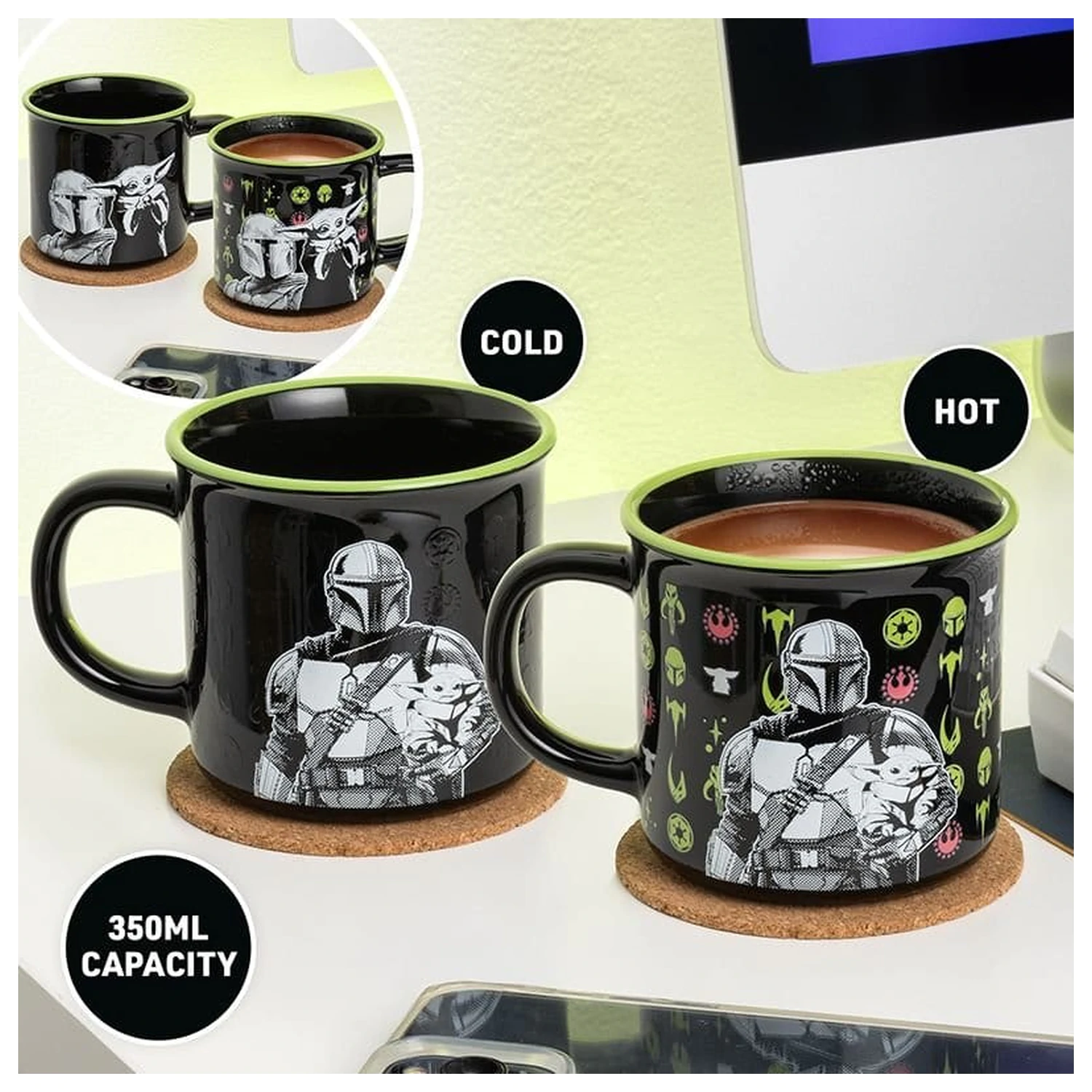 Star Wars: The Mandalorian Heat Change Mug Mandalorian and Grogu product photo