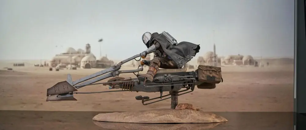Star Wars: The Mandalorian Premier Collection 1/7 Din Djarin on Speeder Bike 23 cm product photo