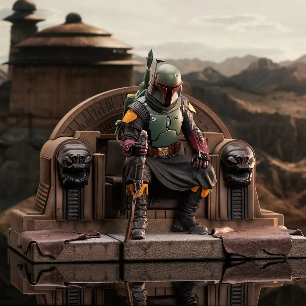 Star Wars: The Mandalorian Premier Collection Statue 1/7 Boba Fett on Throne 24 cm product photo