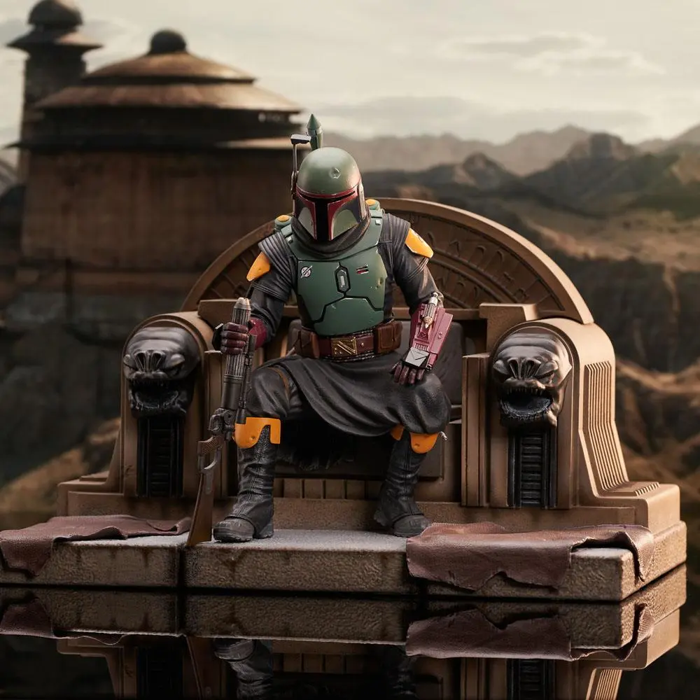 Star Wars: The Mandalorian Premier Collection Statue 1/7 Boba Fett on Throne 24 cm product photo