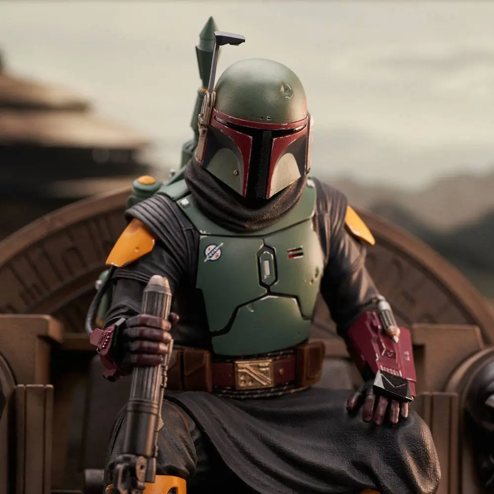 Star Wars: The Mandalorian Premier Collection Statue 1/7 Boba Fett on Throne 24 cm product photo