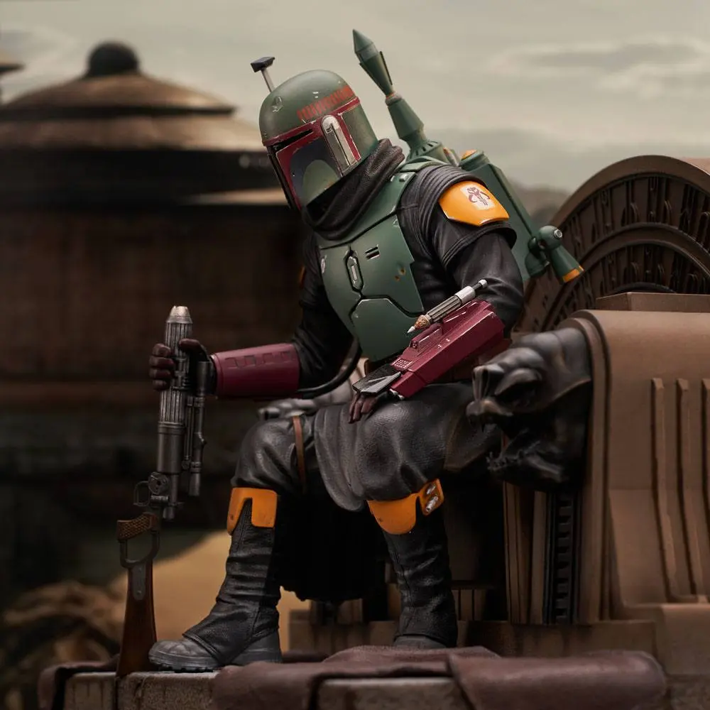 Star Wars: The Mandalorian Premier Collection Statue 1/7 Boba Fett on Throne 24 cm product photo