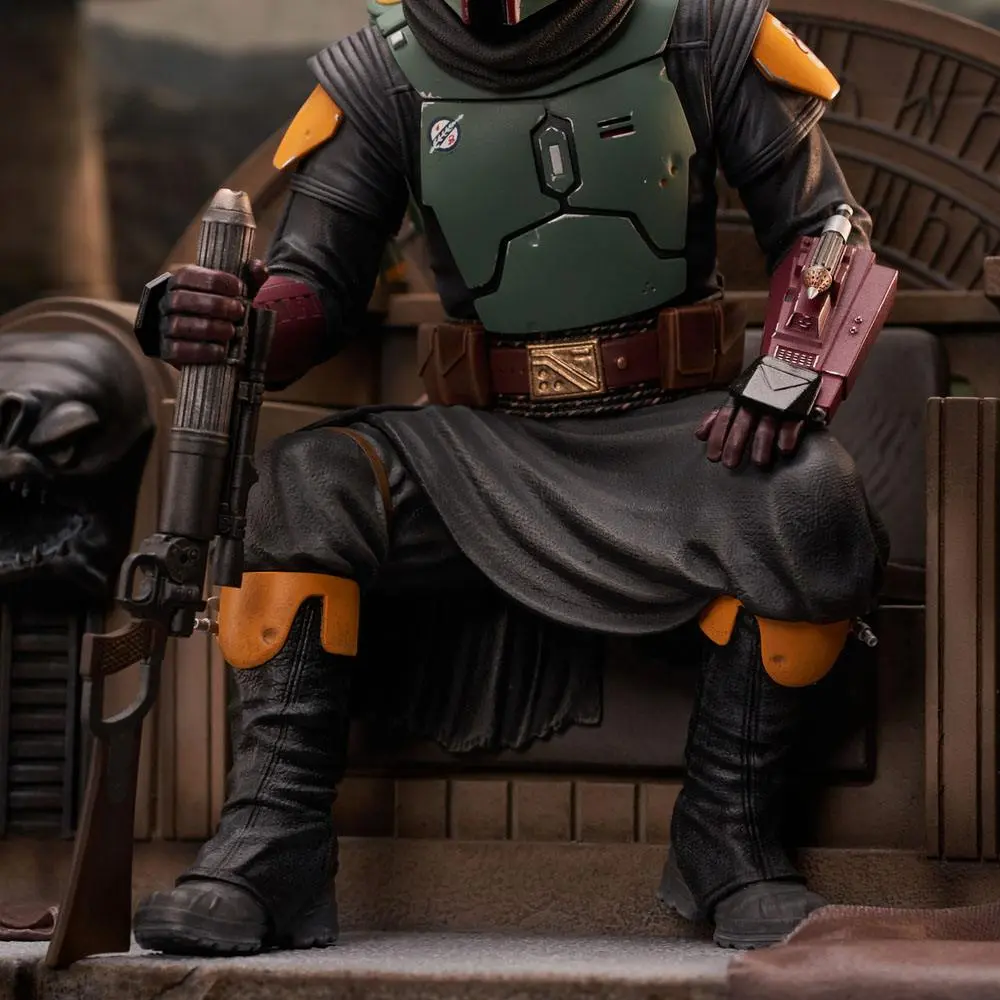 Star Wars: The Mandalorian Premier Collection Statue 1/7 Boba Fett on Throne 24 cm product photo