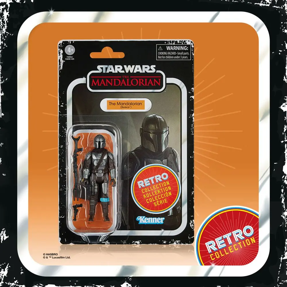 Star Wars The Mandalorian Retro Collection Action Figure 2022 The Mandalorian (Beskar) 10 cm product photo