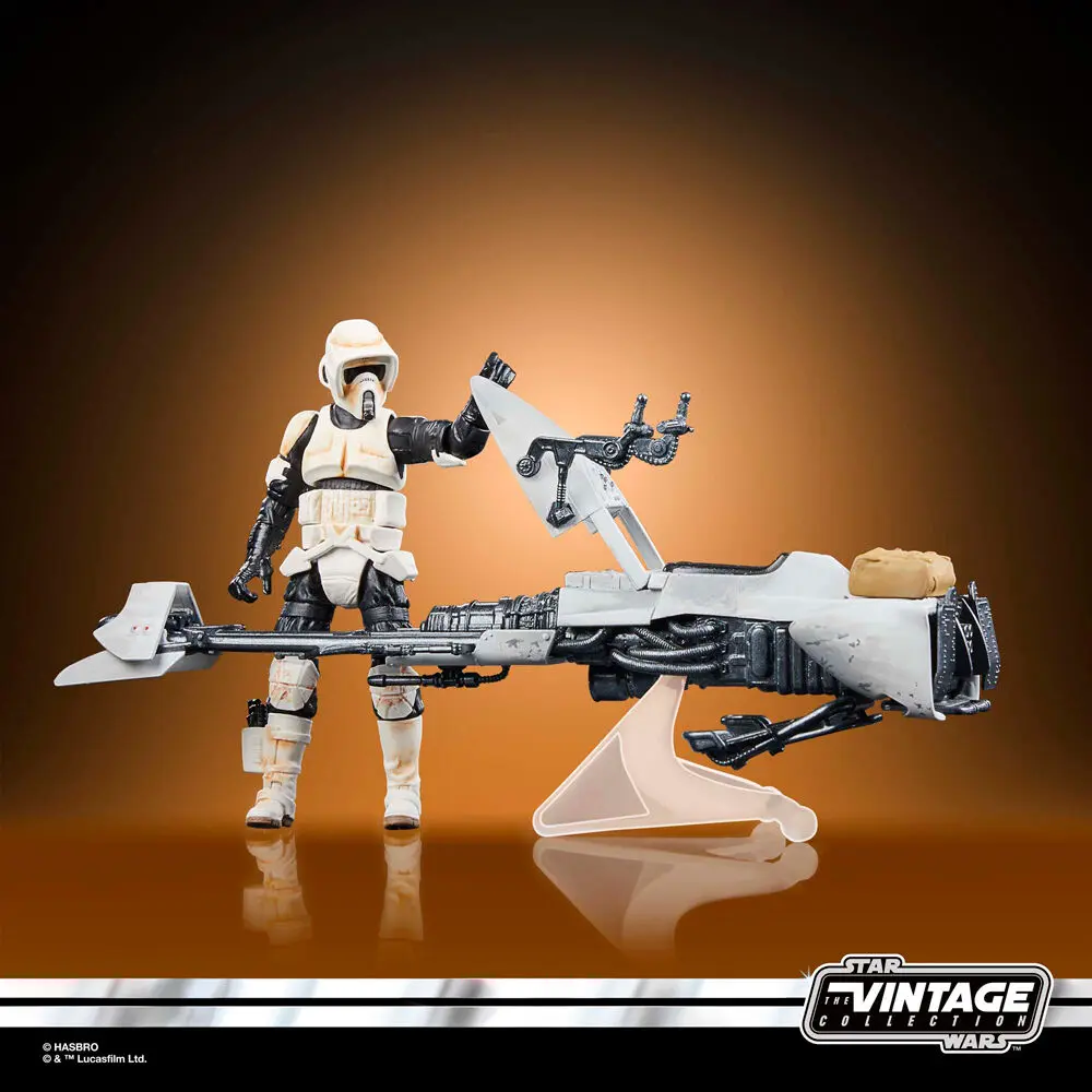 Star Wars: The Mandalorian Vintage Collection Vehicle with Figures Speeder Bike with Scout Trooper & Grogu termékfotó